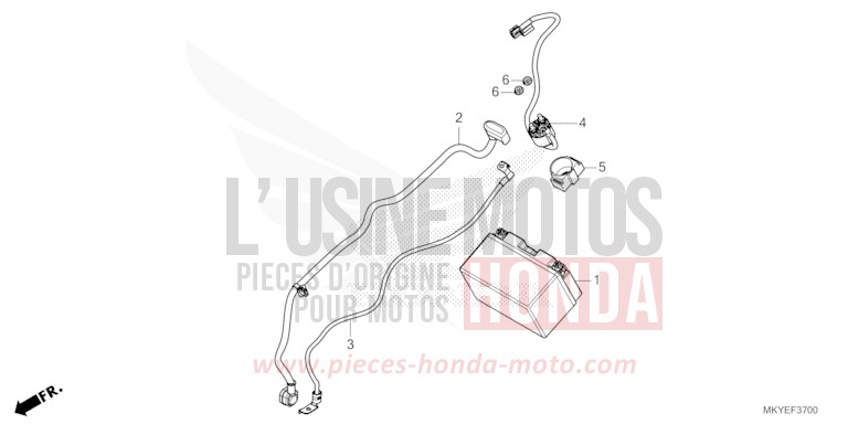 BATTERIE von CB650R PEARL SMOKY GRAY (NHC53) von 2024