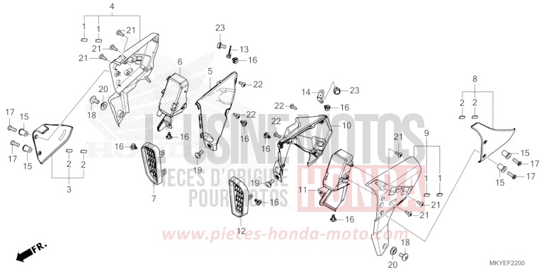 RADKRANZ von CB650R MAT GUNPOWDER BLACK METALLIC (NH436) von 2024