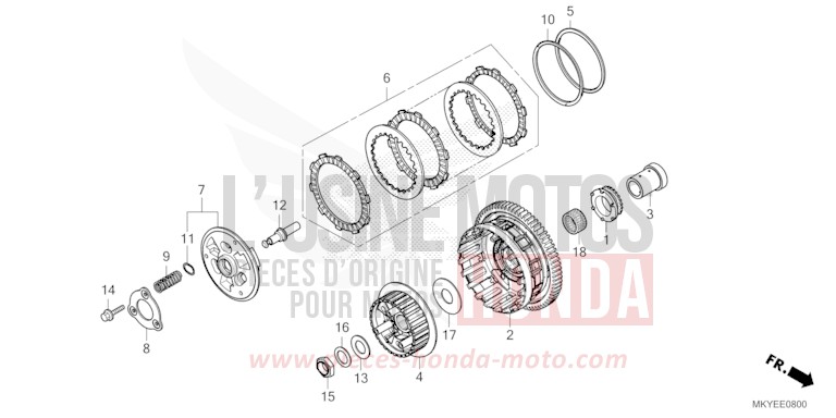 KUPPLUNG von CB650R MAT LAUREL GREEN METALLIC (G207) von 2024