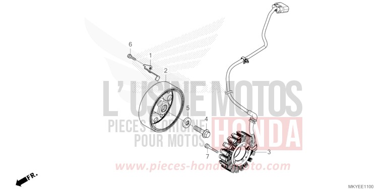 GENERATOR von CB650R MAT LAUREL GREEN METALLIC (G207) von 2024