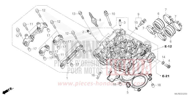 ZYLINDERKOPF von CB500F GRAND PRIX RED (R380) von 2024
