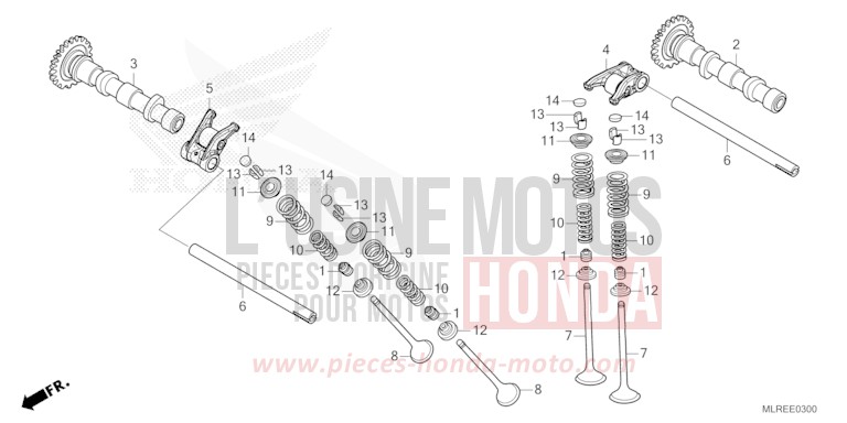 NOCKENWELLE/VENTIL von CB500F GRAND PRIX RED (R380) von 2024