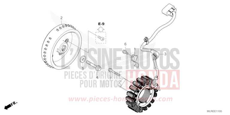 GENERATOR von CB500F GRAND PRIX RED (R380) von 2024