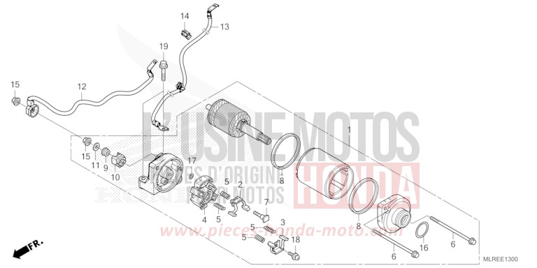ANLASSER von CB500F GRAND PRIX RED (R380) von 2024
