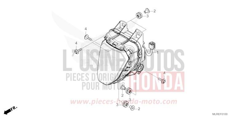 SCHEINWERFER von CB500F GRAND PRIX RED (R380) von 2024