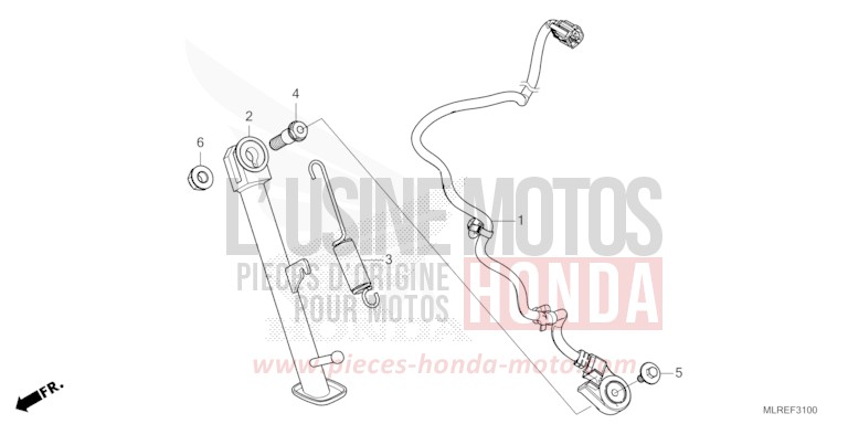 SEITENSTAENDER von CB500F GRAND PRIX RED (R380) von 2024