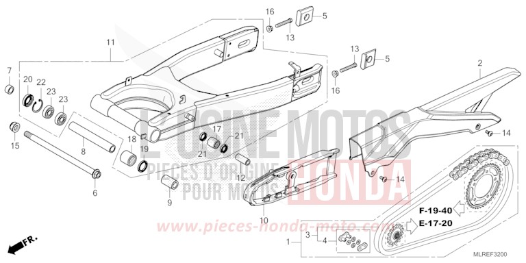 SCHWINGE von CB500F GRAND PRIX RED (R380) von 2024