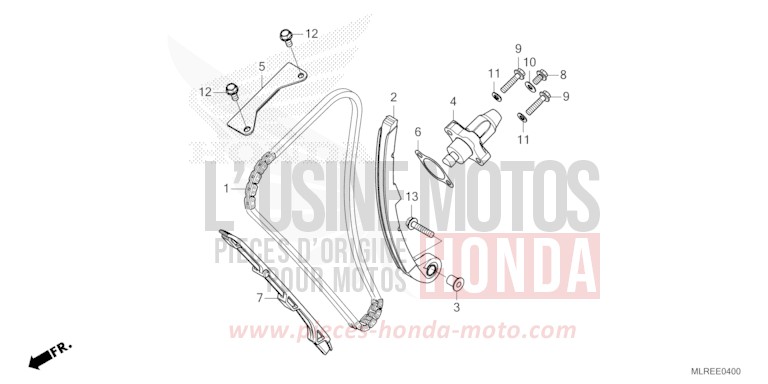 NOCKENWELLENKETTE/SPANNVORRICHTUNG von CB500F PEARL HIMALAYAS WHITE (NHA87) von 2024
