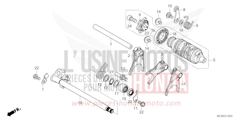 SCHALTTROMMEL von CB500F PEARL HIMALAYAS WHITE (NHA87) von 2024