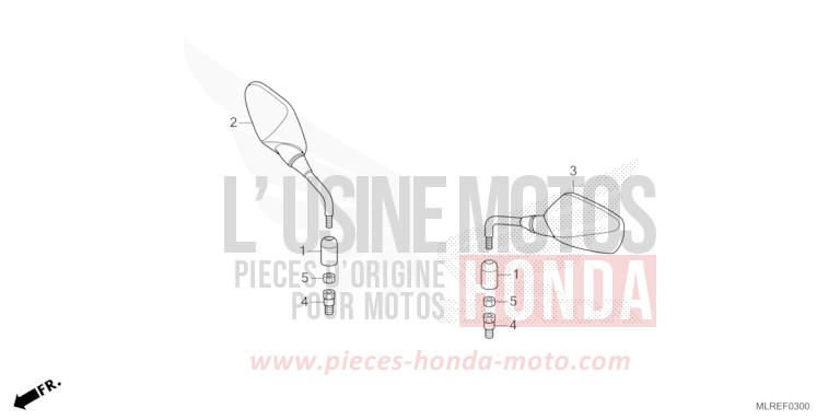 SPIEGEL von CB500F PEARL HIMALAYAS WHITE (NHA87) von 2024