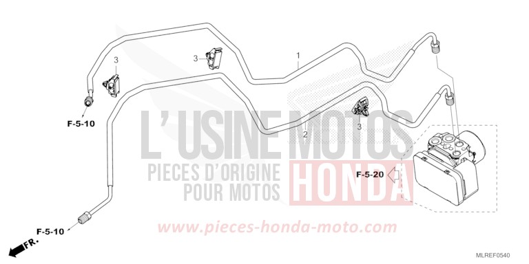 BREMSLEITUNG von CB500F PEARL HIMALAYAS WHITE (NHA87) von 2024