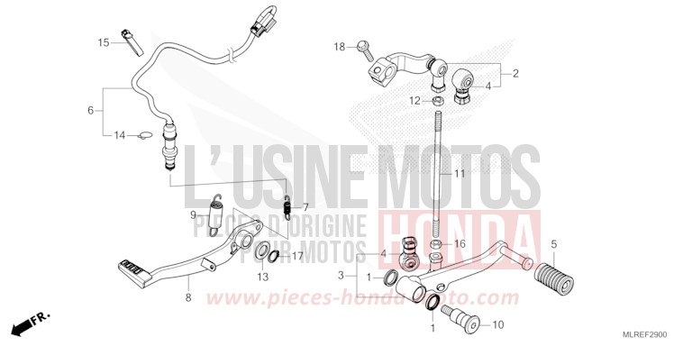 PEDAL von CB500F PEARL HIMALAYAS WHITE (NHA87) von 2024