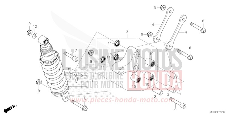 KISSEN, HINTEN von CB500F PEARL HIMALAYAS WHITE (NHA87) von 2024