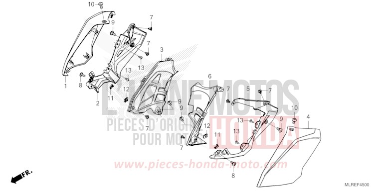 MITTLERER WINDLAUF von CB500F PEARL HIMALAYAS WHITE (NHA87) von 2024