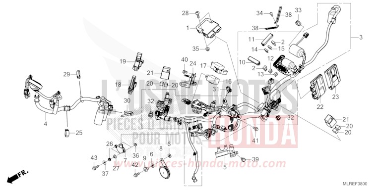 KABELBAUM von CB500F MAT GUNPOWDER BLACK METALLIC (NH436) von 2024
