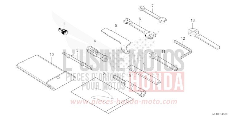 WERKZEUGE von CB500F MAT GUNPOWDER BLACK METALLIC (NH436) von 2024