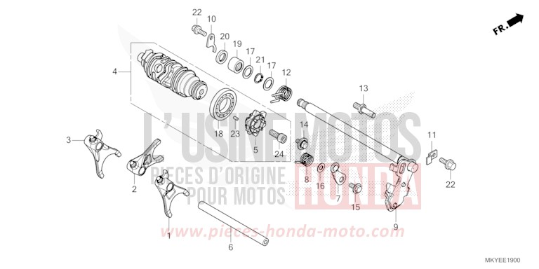 SCHALTTROMMEL von CBR650R GRAND PRIX RED (R380) von 2024