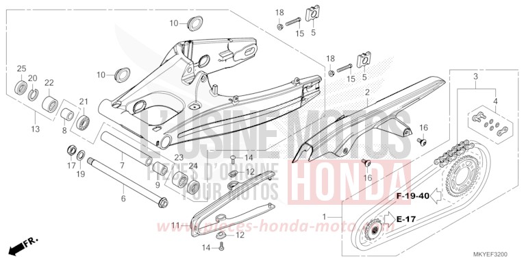 SCHWINGE von CBR650R GRAND PRIX RED (R380) von 2024