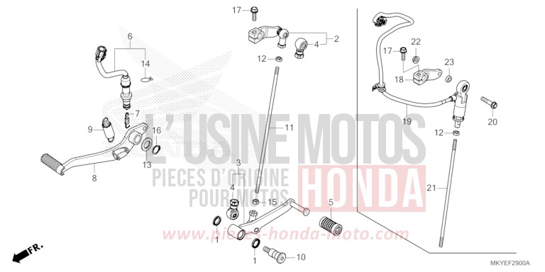 PEDAL von CBR650R MAT GUNPOWDER BLACK METALLIC (NH436) von 2024