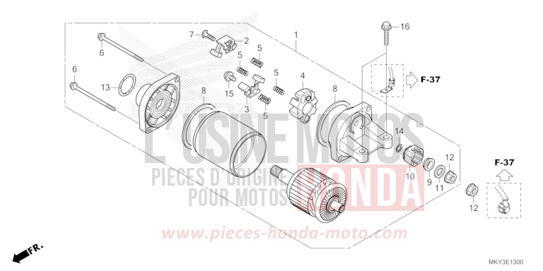 ANLASSER von CBR650R GRAND PRIX RED (R380) von 2023
