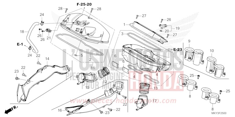 LUFTFILTER von CBR650R GRAND PRIX RED (R380) von 2023
