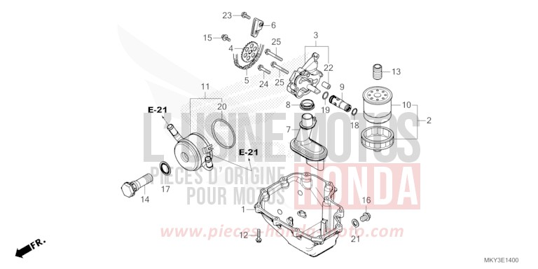 OELWANNE/OELPUMPE von CBR650R GRAND PRIX RED (R380) von 2023