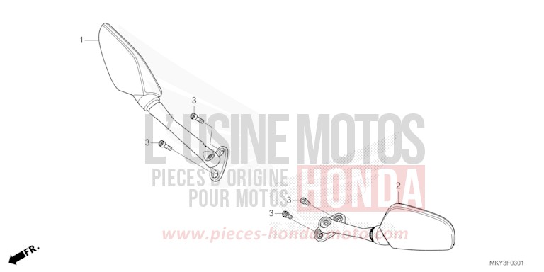 SPIEGEL (CBR650RA) von CBR650R GRAND PRIX RED (R380) von 2023