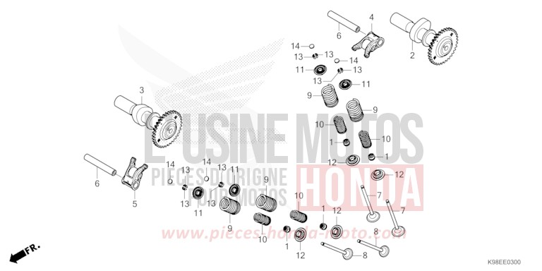 NOCKENWELLE/VENTIL von CB125R MAT CYNOS GRAY METALLIC (NH312) von 2024