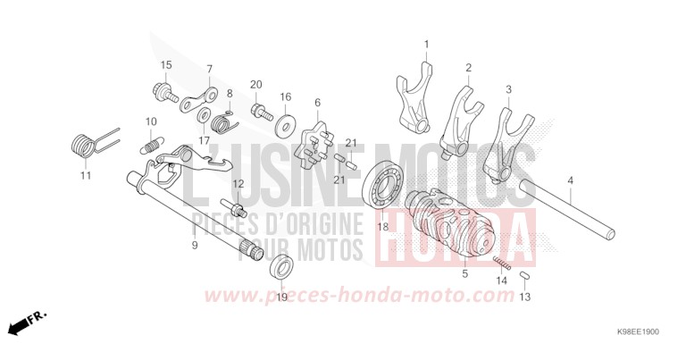 SCHALTTROMMEL von CB125R MAT CYNOS GRAY METALLIC (NH312) von 2024
