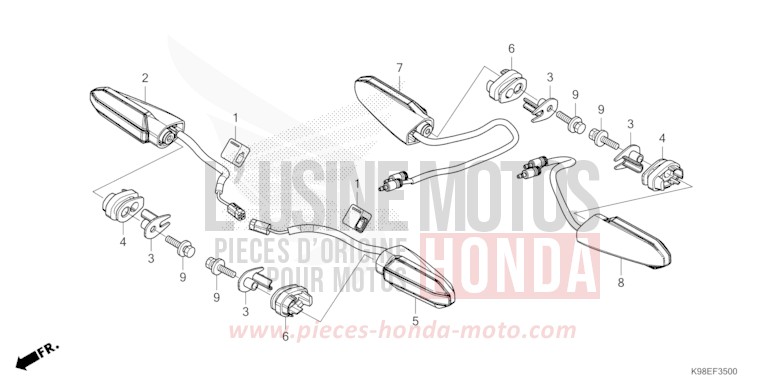 BLINKER von CB125R MAT CYNOS GRAY METALLIC (NH312) von 2024