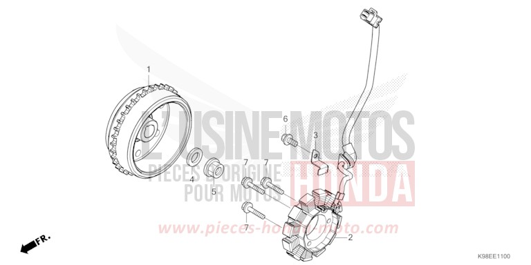 GENERATOR von CB125R PEARL SPLENDOR RED (R369) von 2024