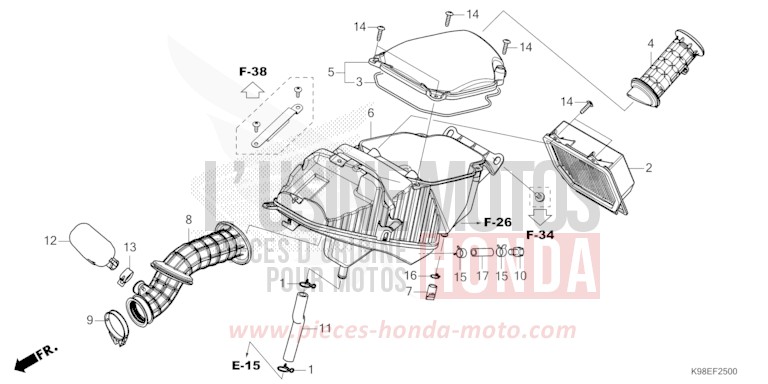 LUFTFILTER von CB125R PEARL SPLENDOR RED (R369) von 2024