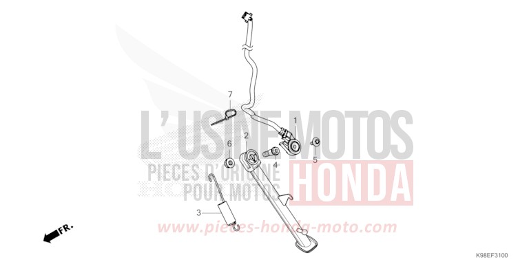 SEITENSTAENDER von CB125R PEARL SPLENDOR RED (R369) von 2024