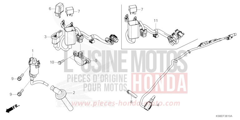 HILFSKABELBAUM von CB125R PEARL SPLENDOR RED (R369) von 2024