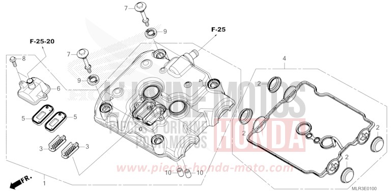 ZYLINDERKOPFDECKEL von CBR500R GRAND PRIX RED (R380) von 2024