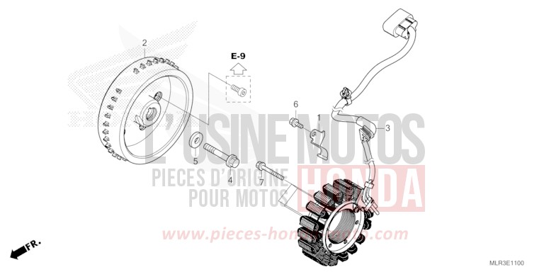 GENERATOR von CBR500R GRAND PRIX RED (R380) von 2024