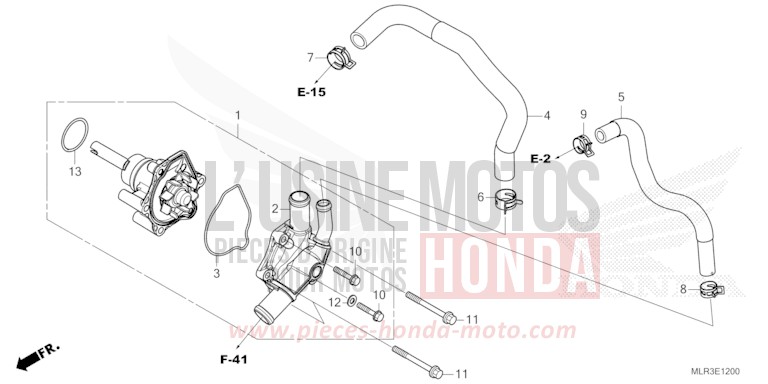 WASSERPUMPE von CBR500R GRAND PRIX RED (R380) von 2024