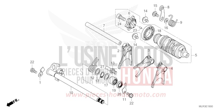 SCHALTTROMMEL von CBR500R GRAND PRIX RED (R380) von 2024