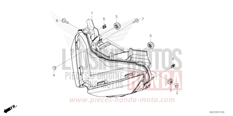 SCHEINWERFER von CBR500R GRAND PRIX RED (R380) von 2024