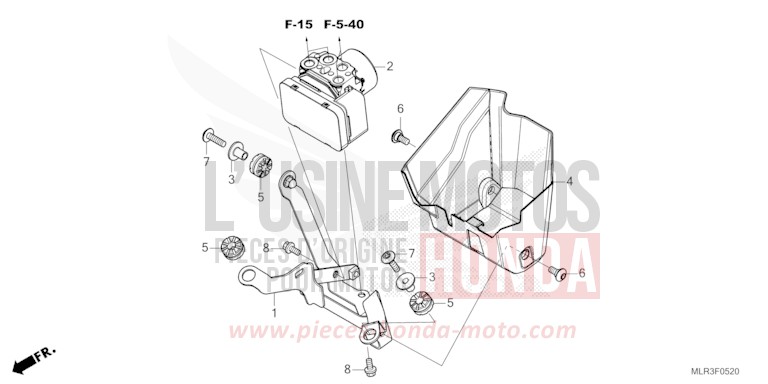 ABS-MODULATOR von CBR500R GRAND PRIX RED (R380) von 2024