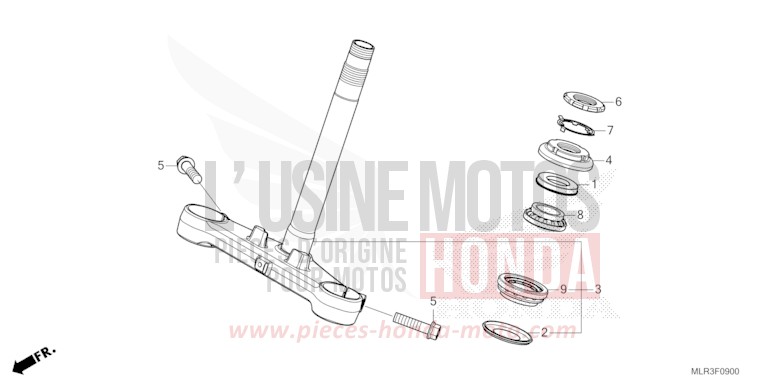 LENKSCHAFT von CBR500R GRAND PRIX RED (R380) von 2024