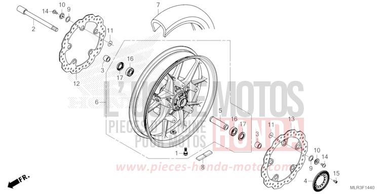 VORDERRAD von CBR500R GRAND PRIX RED (R380) von 2024