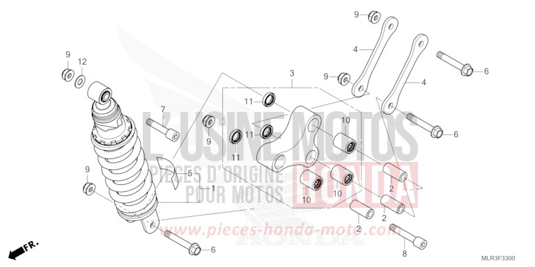 KISSEN, HINTEN von CBR500R GRAND PRIX RED (R380) von 2024