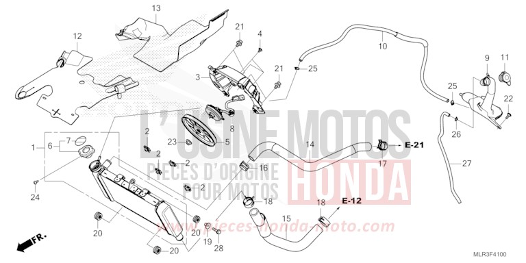 KUEHLER von CBR500R GRAND PRIX RED (R380) von 2024