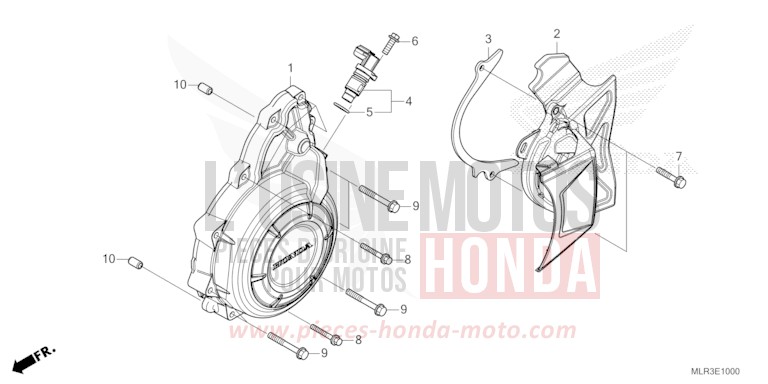 WECHSELSTROM-GENERATORABDECKUNG von CBR500R MAT GUNPOWDER BLACK METALLIC (NH436) von 2024