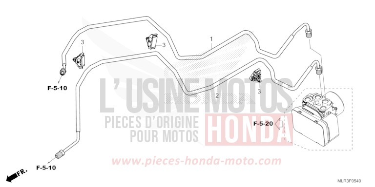 BREMSLEITUNG von CBR500R MAT GUNPOWDER BLACK METALLIC (NH436) von 2024