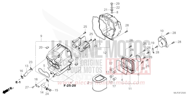 LUFTFILTER von CBR500R MAT GUNPOWDER BLACK METALLIC (NH436) von 2024