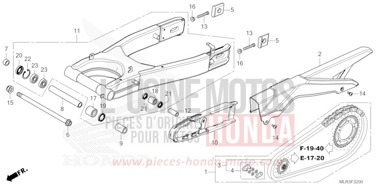 SCHWINGE von CBR500R MAT GUNPOWDER BLACK METALLIC (NH436) von 2024