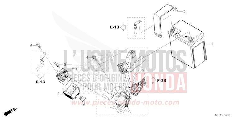 BATTERIE von CBR500R MAT GUNPOWDER BLACK METALLIC (NH436) von 2024