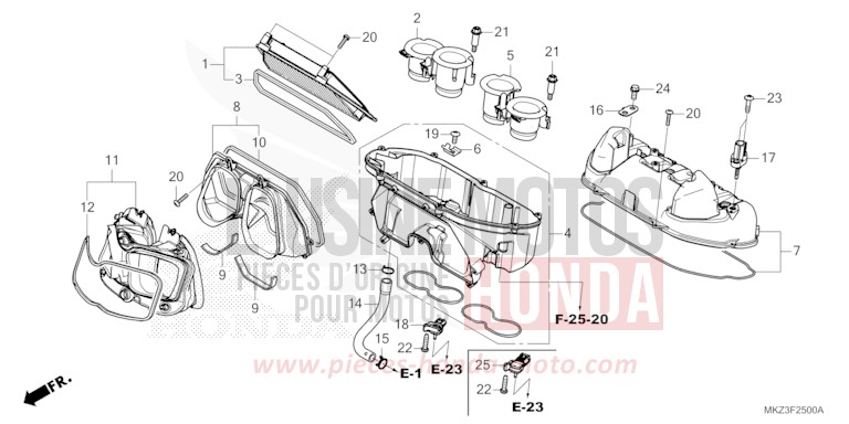 LUFTFILTER von CBR600RR MAT BALLISTIC BLACK METALLIC (NHA86) von 2024